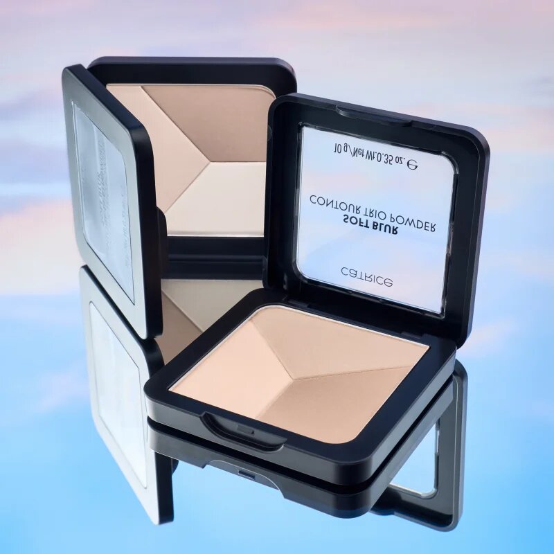 Catrice Soft Blur Contour Trio Powder paleta za konture obraza z mat učinkom odtenek C020 Neutral Harmony 10 g