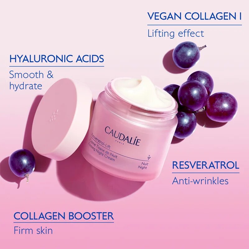 Caudalie Resveratrol-Lift nočna krema z anti-age učinkom za regeneracijo in obnovo kože obraza 50 ml