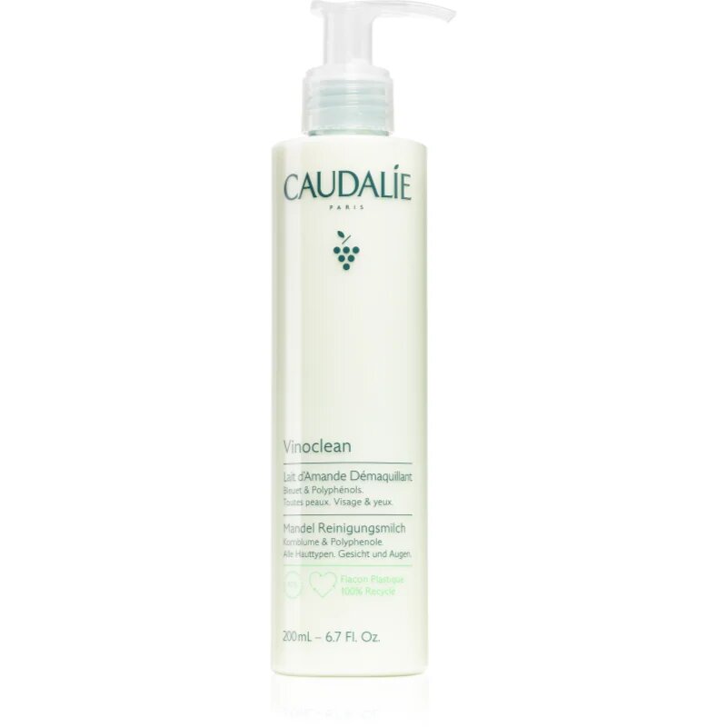 Caudalie Vinoclean mleko za odstranjevanje ličil za obraz in oči 200 ml