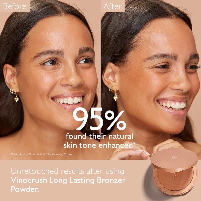 Caudalie Vinocrush Longlasting Bronzer Powder dolgoobstojni kompaktni puder za osvetlitev kože odtenek 8.5 g
