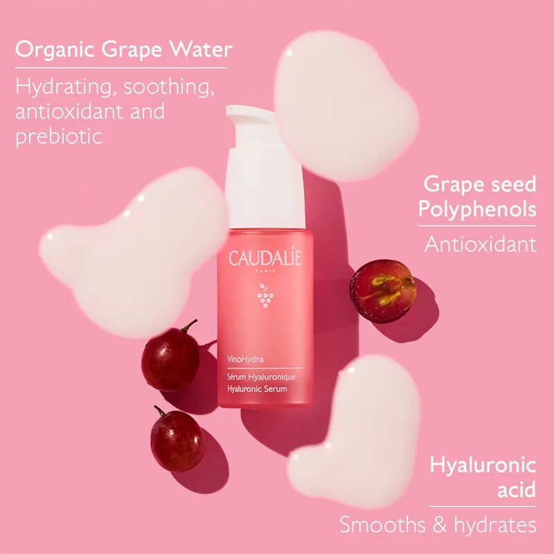 Caudalie VinoHydra Hyaluronic Serum vlažilni serum za prve gube 30 ml