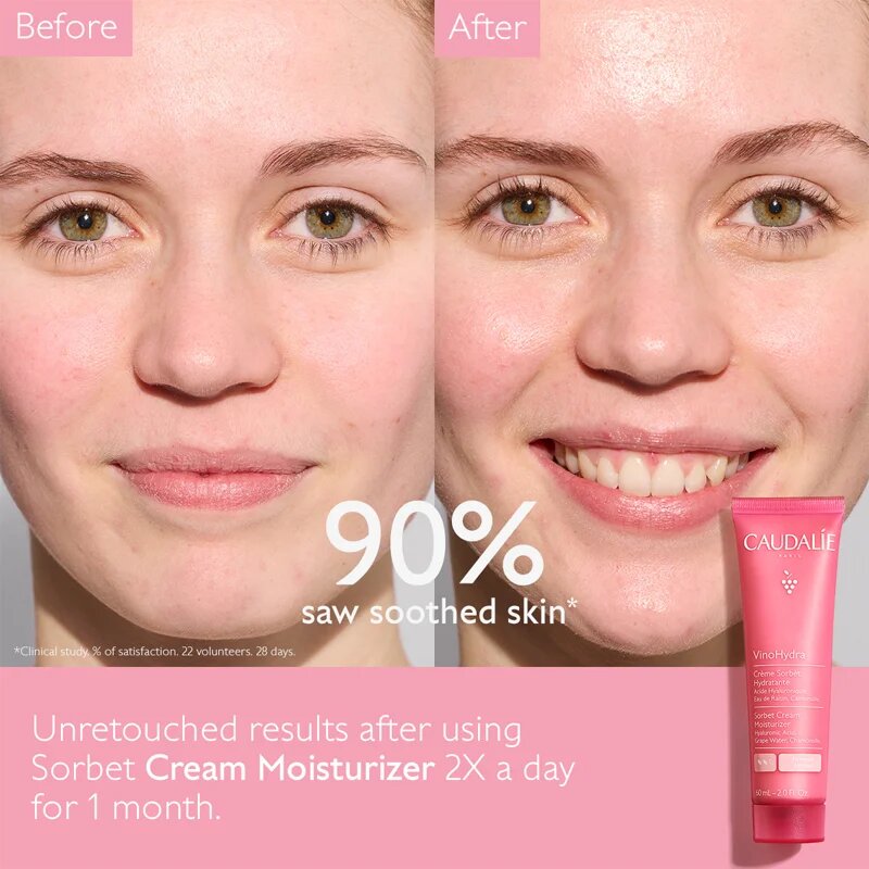 Caudalie VinoHydra Sorbet Cream Moisturizer vlažilna gel krema za občutljivo kožo 60 ml