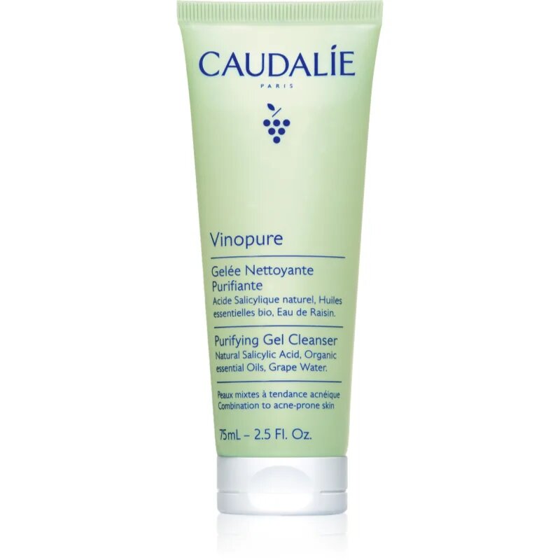 Caudalie Vinopure Purifying Gel Cleanser globinsko čistilni gel za mastno in problematično kožo 75 ml