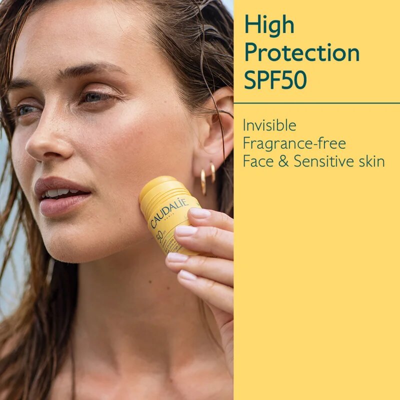 Caudalie Vinosun zaščitna nega proti sončnemu sevanju za obraz in občutljive predele SPF 50 15 g