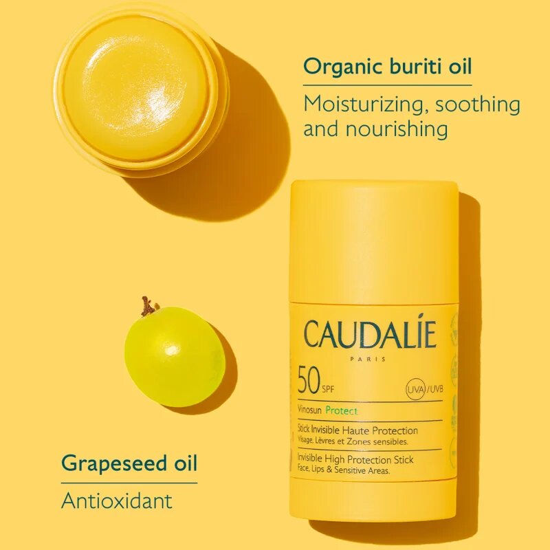 Caudalie Vinosun zaščitna nega proti sončnemu sevanju za obraz in občutljive predele SPF 50 15 g