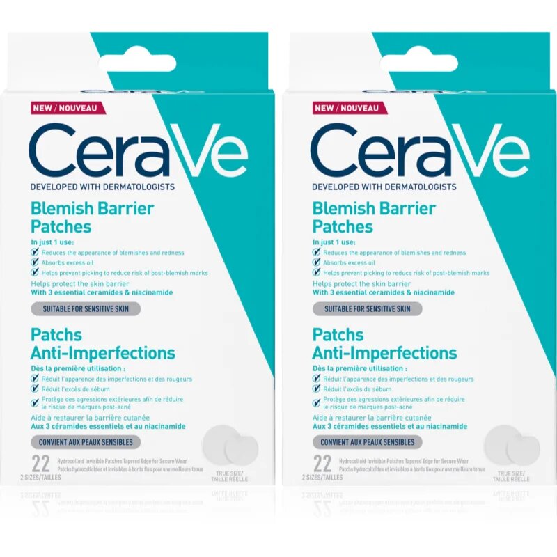 CeraVe Blemish Control Barrier Patches set proti nepravilnostim na aknasti koži