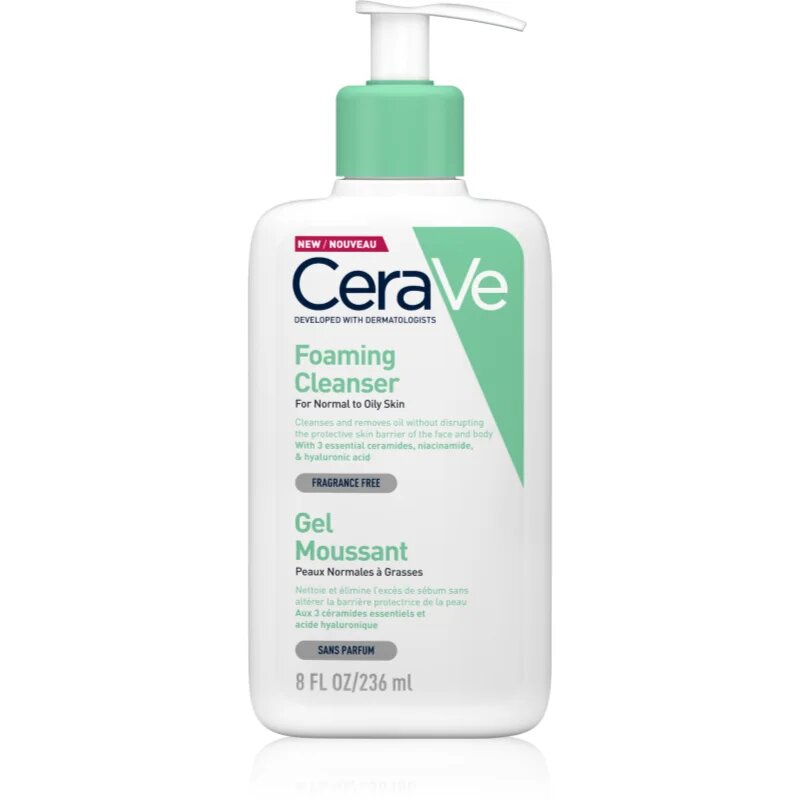 CeraVe Cleansers Foaming Cleanser čistilni penasti gel za normalno do mastno kožo 236 ml