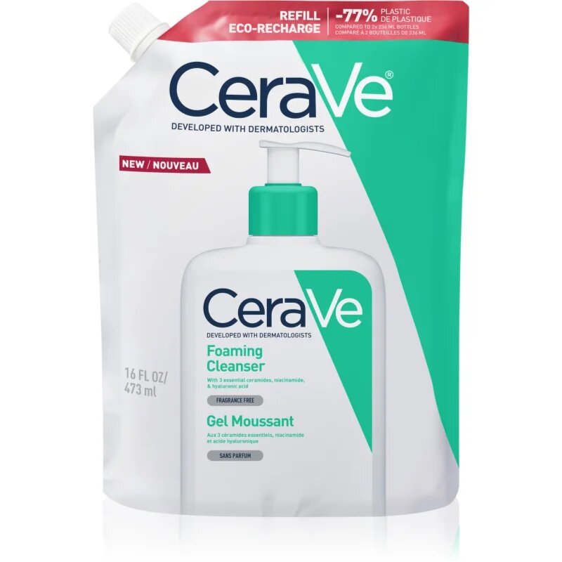 CeraVe Cleansers Foaming Cleanser čistilni penasti gel za normalno do mastno kožo 473 ml