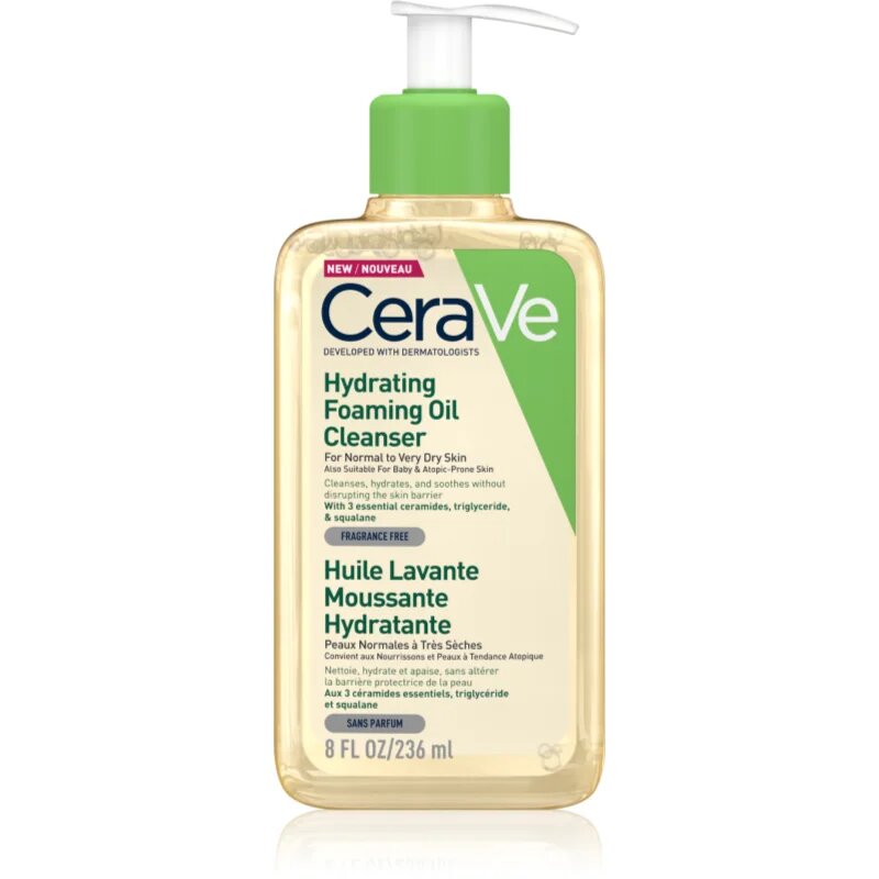 CeraVe Cleansers Hydrating Foaming Oil Cleanser čistilno olje z vlažilnim učinkom 236 ml