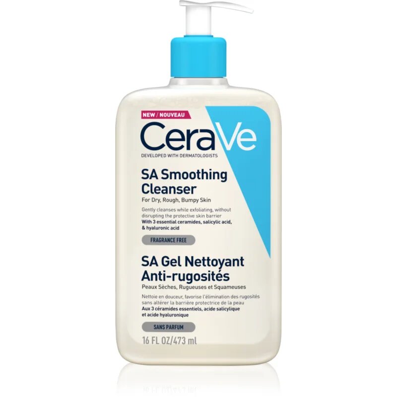 CeraVe Cleansers SA Smoothing Cleanser čistilni in mehčalni gel za suho kožo 473 ml