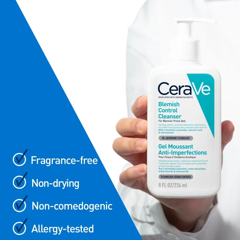 CeraVe Control Cleanser & Retinol Serum Duo kompleksna nega proti nepravilnostim na aknasti koži