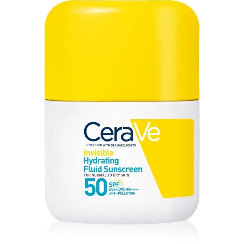 CeraVe Invisible Hydrating Fluid Sunscreen SPF 50 zaščitni fluid z vlažilnim učinkom SPF 50 50 ml