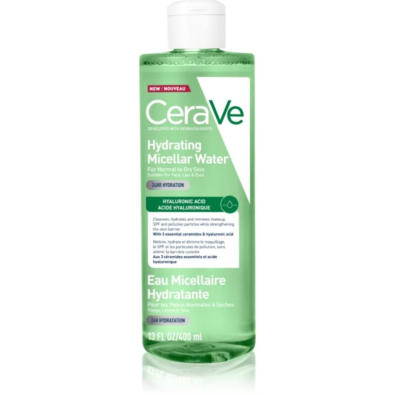 CeraVe Micellar Water Hydrating čistilna micelarna voda za normalno do suho kožo 400 ml