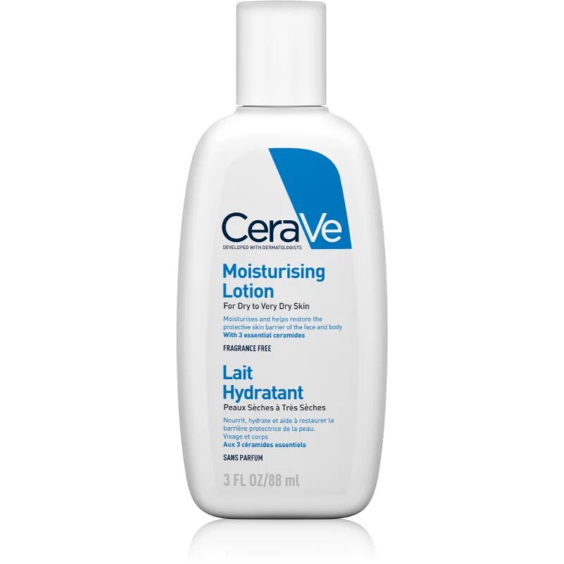 CeraVe Moisturizers Lotion vlažilno mleko za obraz in telo za suho do zelo suho kožo 88 ml