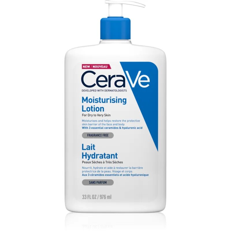 CeraVe Moisturizers Lotion vlažilno mleko za obraz in telo za suho do zelo suho kožo 976 ml