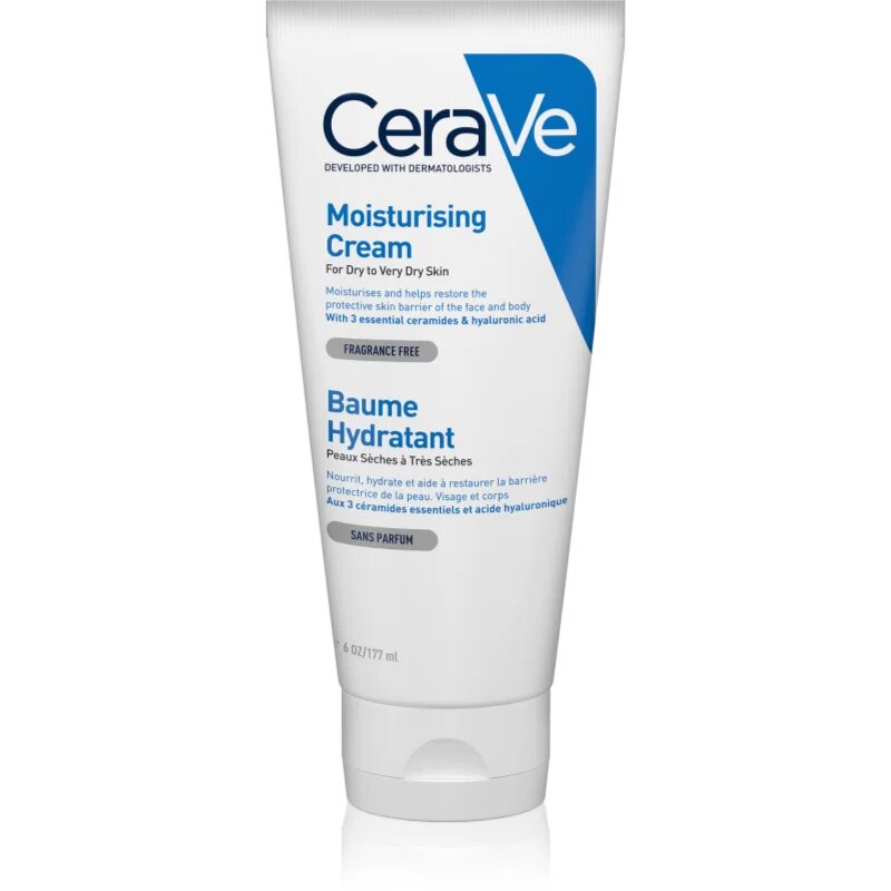 CeraVe Moisturizers vlažilna krema za obraz in telo za suho do zelo suho kožo 177 ml