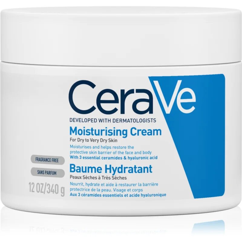 CeraVe Moisturizers vlažilna krema za obraz in telo za suho do zelo suho kožo 340 g