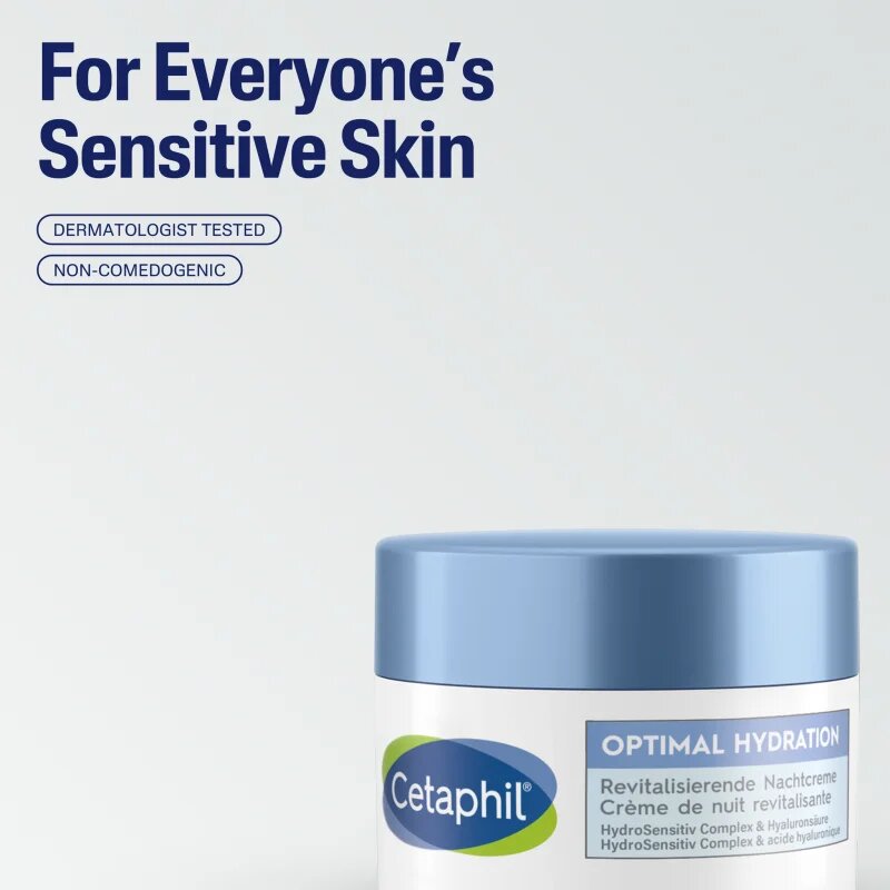 Cetaphil Optimal Hydration Replenishing Night Cream vlažilna nočna krema za občutljivo kožo 48 g