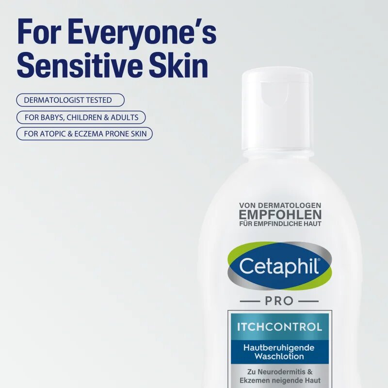 Cetaphil PRO ItchControl Body Wash gel za prhanje za suho in razdraženo kožo 295 ml