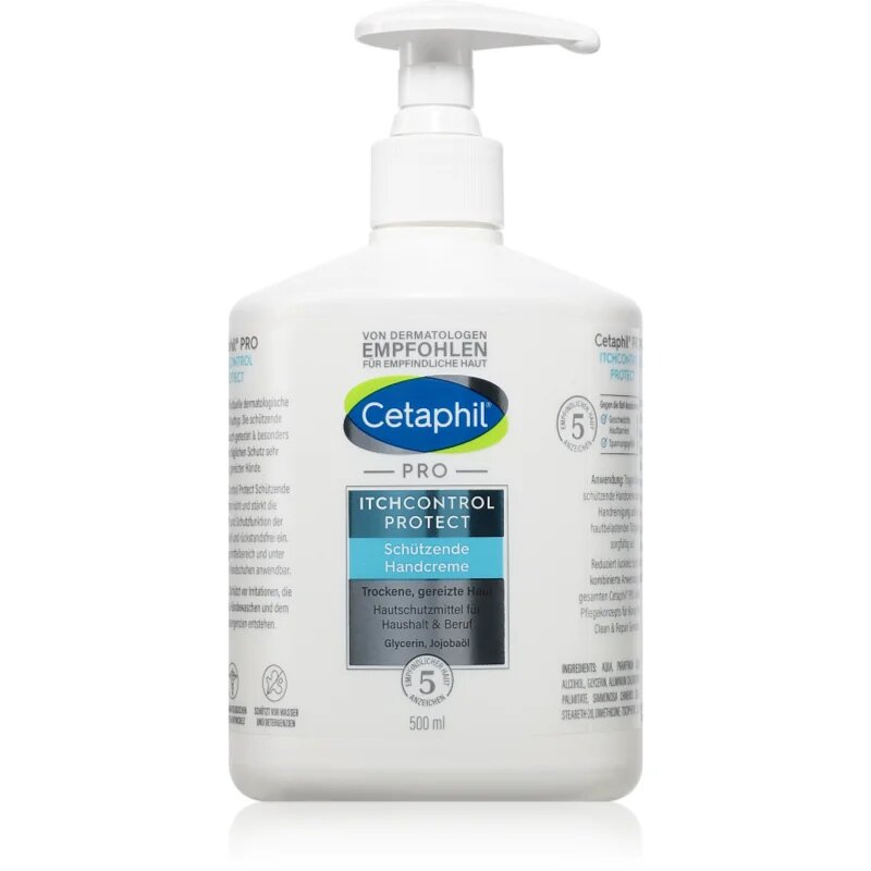 Cetaphil PRO ItchControl Protect zaščitna krema za roke za suho kožo 500 ml