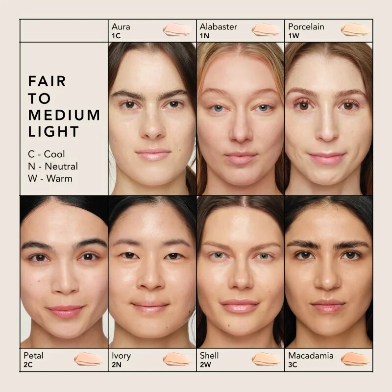 Chantecaille Future Skin Gel Foundation vlažilni tekoči puder s posvetlitvenim učinkom Shell 2W 30 g