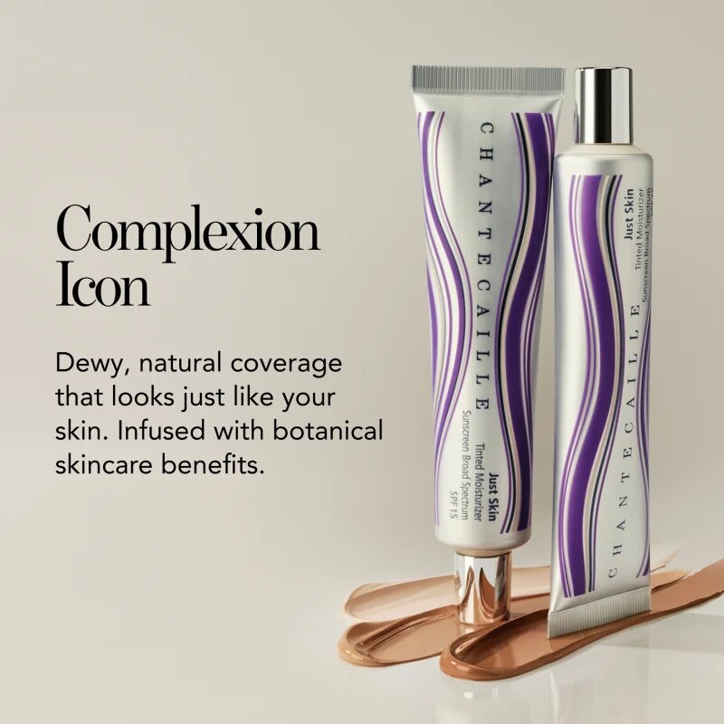 Chantecaille Just Skin Tinted Moisturizer tonirana vlažilna krema s posvetlitvenim učinkom SPF 15 Alabaster 35 g