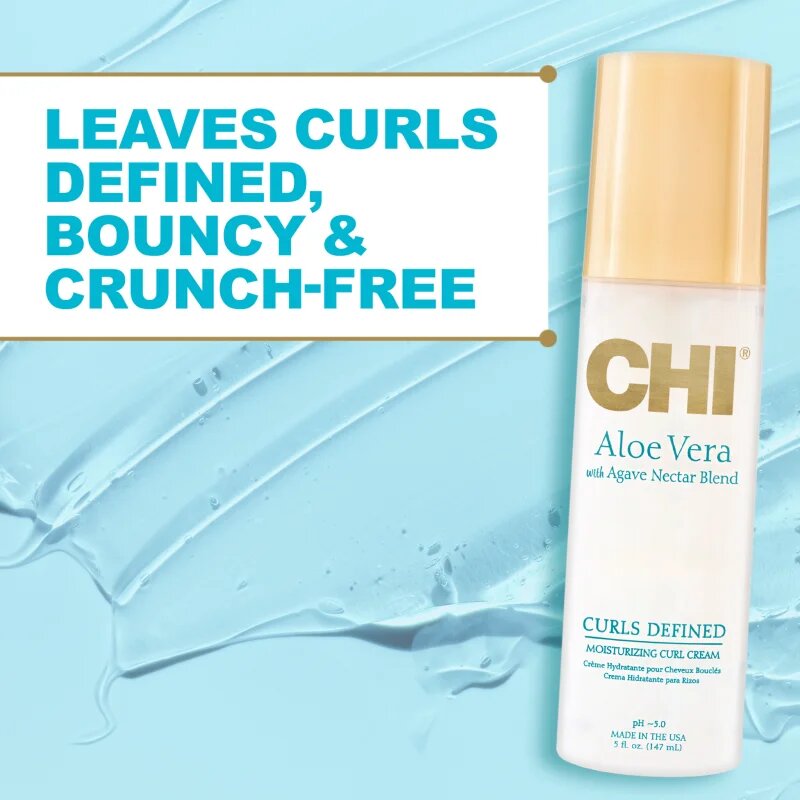 CHI Aloe Vera Moisturizing Curl Cream pršilo brez spiranja za valovite in kodraste lase 147 ml