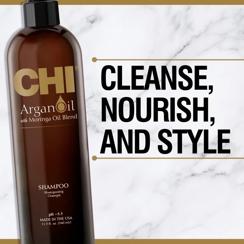 CHI Argan Oil Shampoo hranilni šampon za suhe in poškodovane lase 340 ml