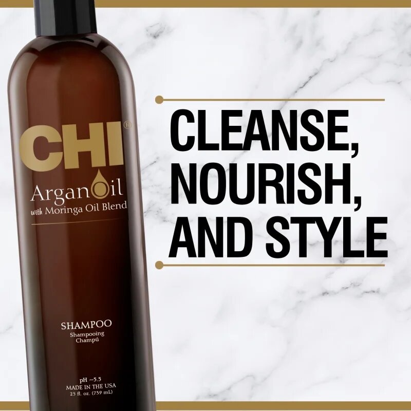 CHI Argan Oil Shampoo hranilni šampon za suhe in poškodovane lase 739 ml