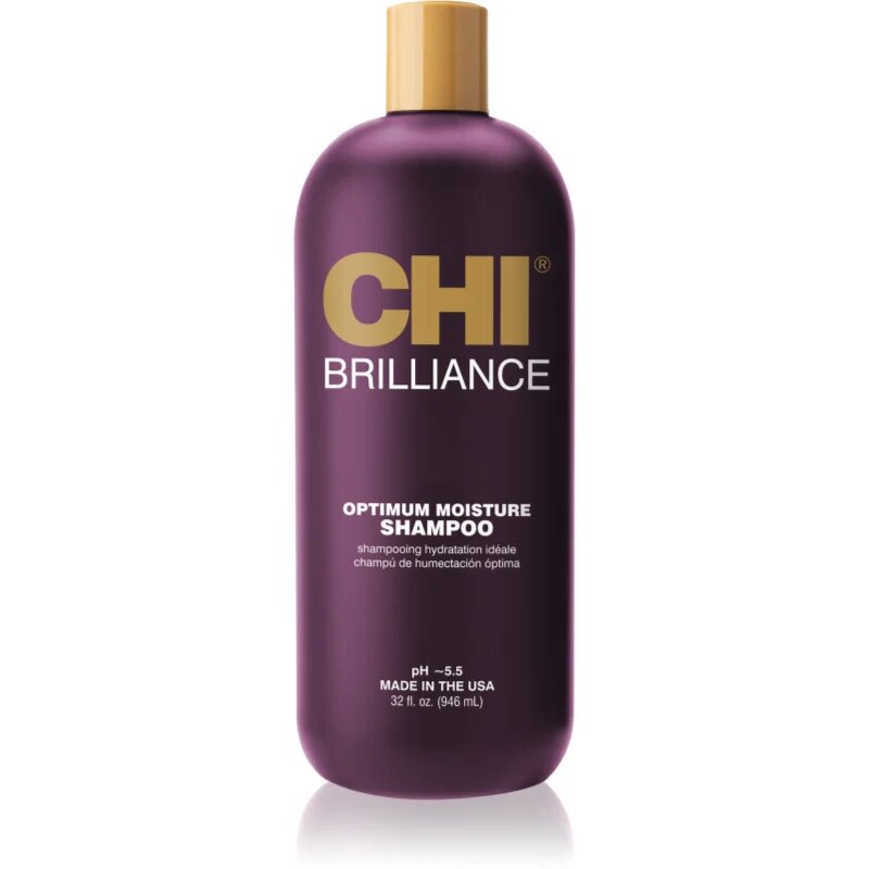 CHI Brilliance Optimum Moisture Shampoo vlažilni šampon za sijaj in mehkobo las 946 ml