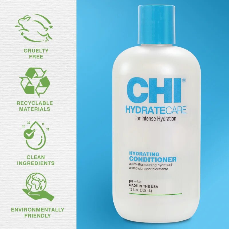 CHI HYDRATECARE Hydrating Conditioner globinsko vlažilni balzam za suhe lase 355 ml