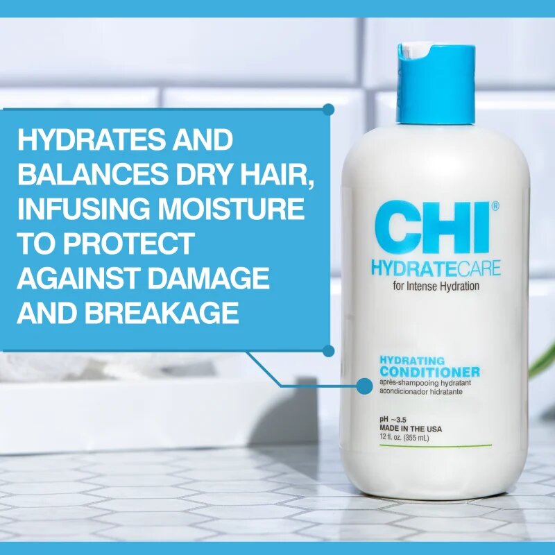 CHI HYDRATECARE Hydrating Conditioner globinsko vlažilni balzam za suhe lase 355 ml