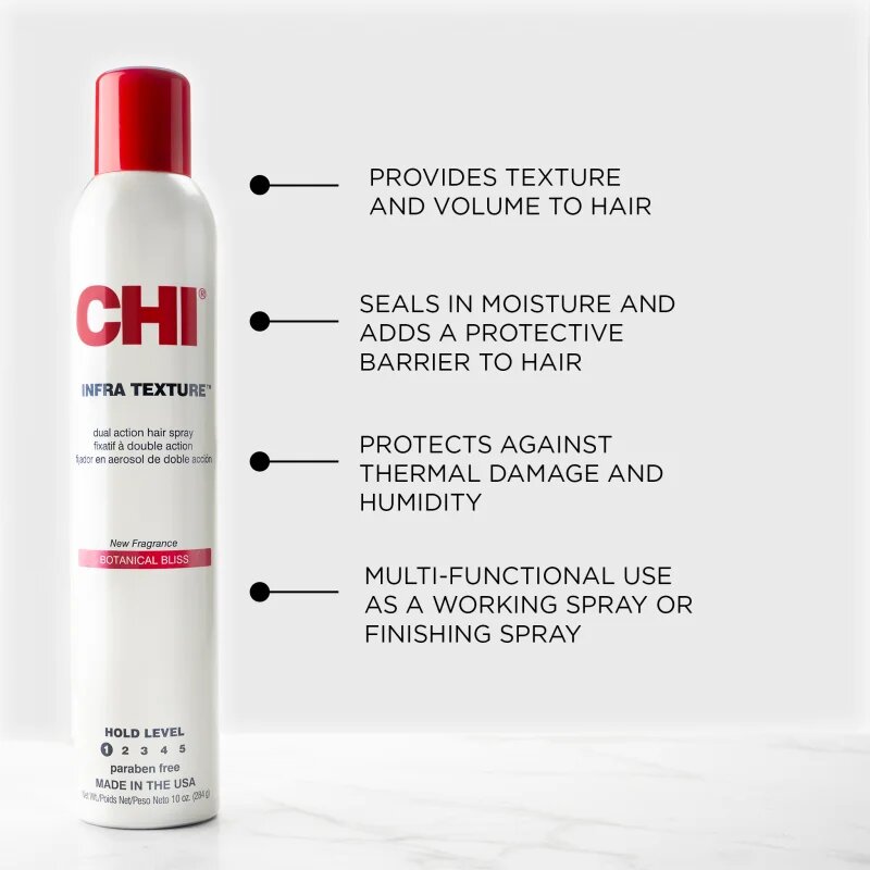 CHI Infra Botanical Bliss Texture Hair Spray pršilo za lase za toplotno oblikovanje las 284 g