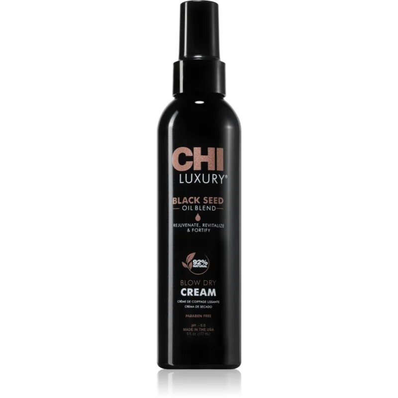 CHI Luxury Black Seed Oil Blow Dry Cream hranilna in termo zaščitna krema za glajenje las 177 ml