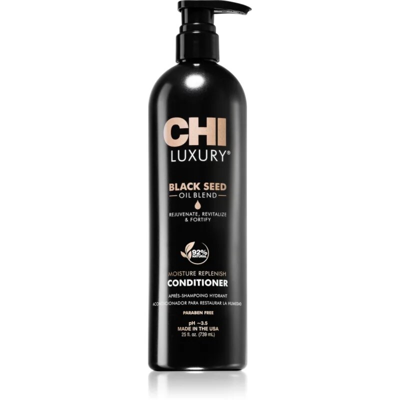 CHI Luxury Black Seed Oil Moisture Replenish Conditioner vlažilni balzam za lažje razčesavanje las 739 ml