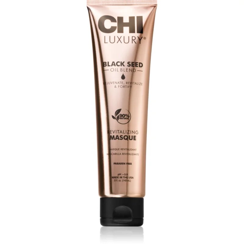 CHI Luxury Black Seed Oil Revitalizing Masque globinska maska za suhe in poškodovane lase 148 ml
