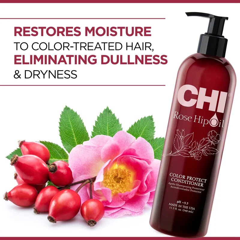CHI Rose Hip Oil Conditioner balzam za barvane lase 340 ml