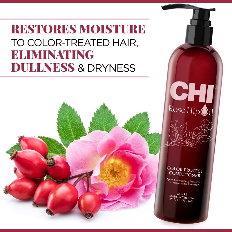 CHI Rose Hip Oil Conditioner balzam za barvane lase 739 ml