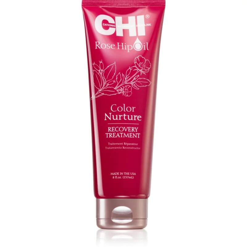 CHI Rose Hip Oil Recovery Treatment globinsko regeneracijska maska za barvane lase 237 ml