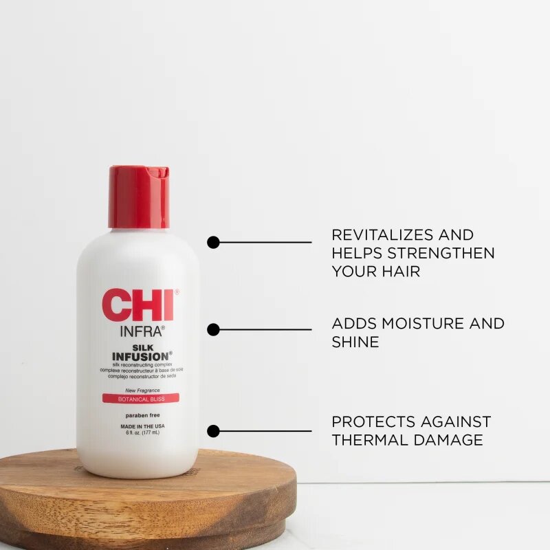 CHI Silk Infusion Botanical Bliss krepilni in regeneracijski serum za lase s svilo 177 ml