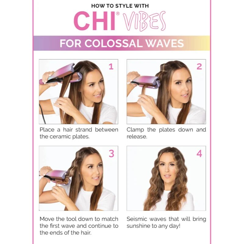 CHI Vibes Colossal Waver kodralnik za trojne kodre za lase 1 kos
