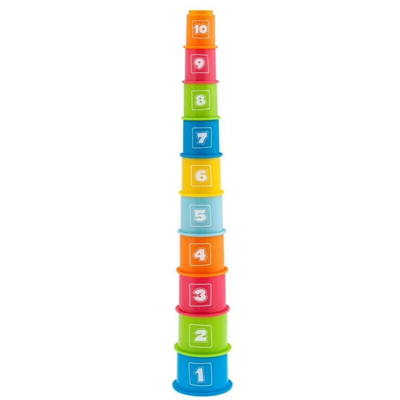 Chicco 2 in 1 Stacking Cups zložljivi lončki 9m+ 10 kos