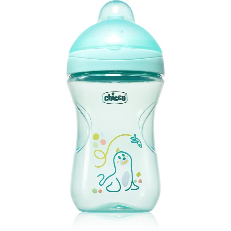 Chicco Advanced Cup 12m+ otroški lonček s slamico Teal 1 kos