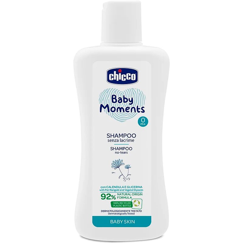 Chicco Baby Moments otroški šampon za lase 200 ml