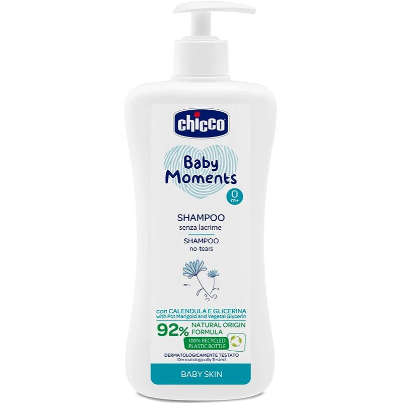 Chicco Baby Moments otroški šampon za lase 500 ml