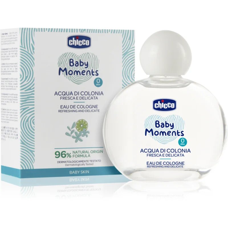 Chicco Baby Moments Refreshing and Delicate kolonjska voda za otroke od rojstva 100 ml