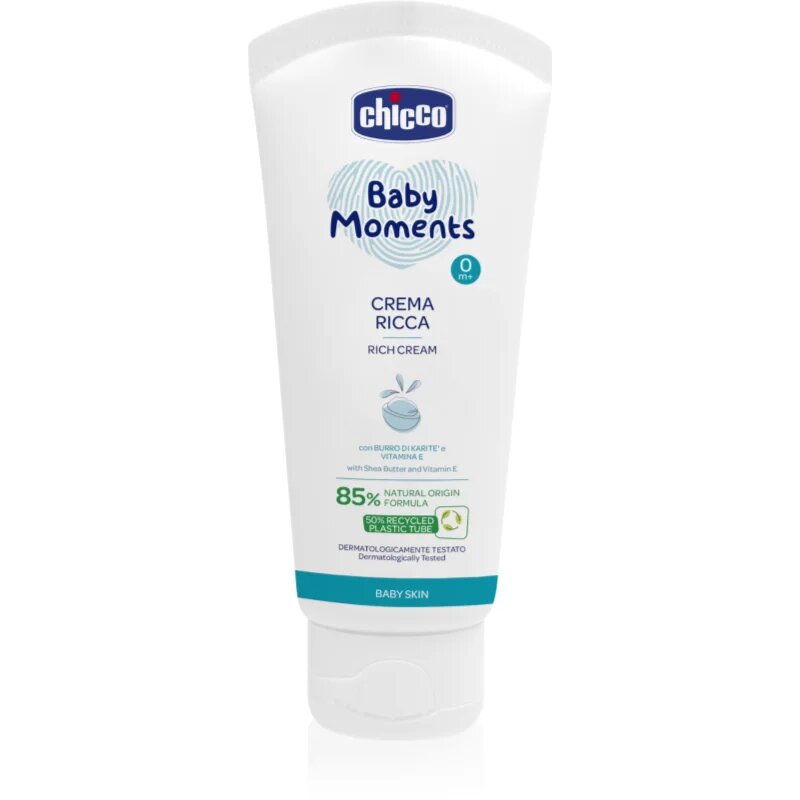 Chicco Baby Moments Rich Cream hranilna krema za otroke od rojstva 0 m+ 100 ml