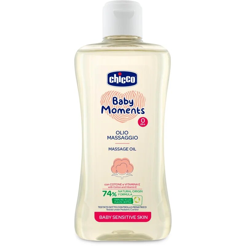 Chicco Baby Moments Sensitive masažno olje 200 ml