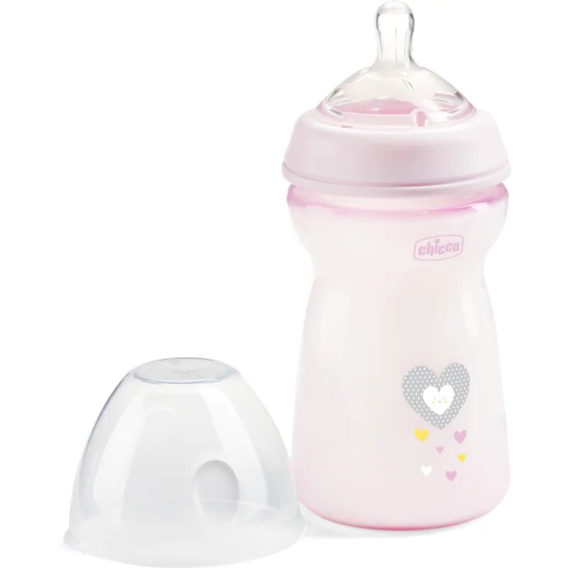 Chicco Natural Feeling Girl steklenička za dojenčke 6m+ 1 kos