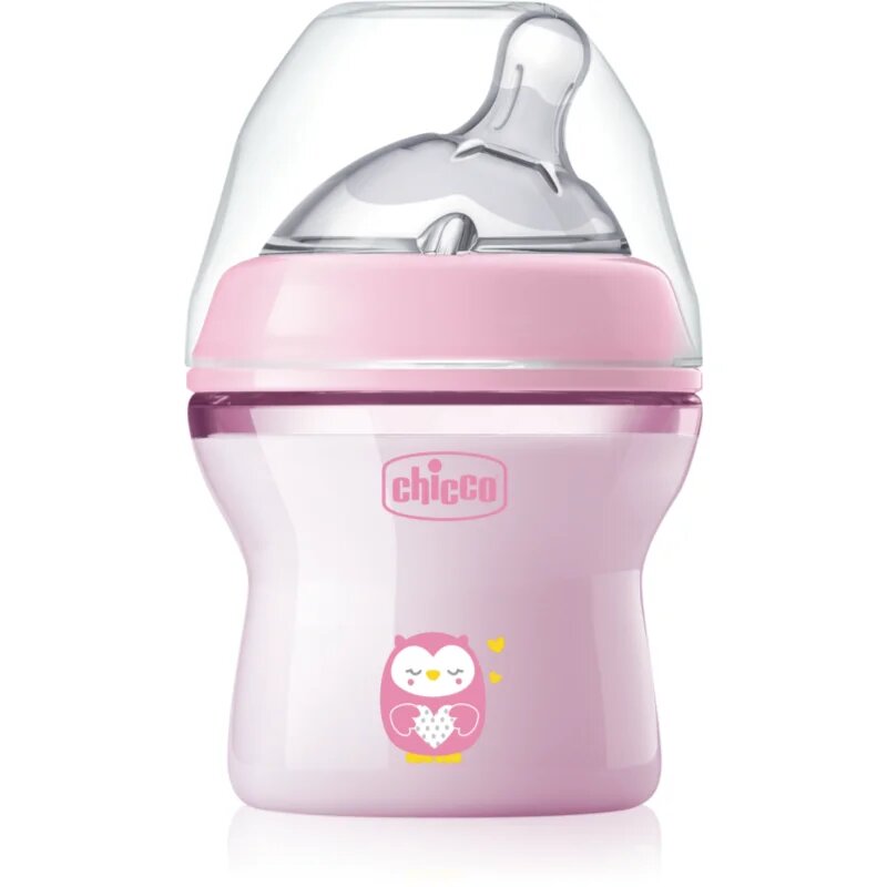 Chicco Natural Feeling Pink Girl steklenička za dojenčke 0 m+ 1 kos
